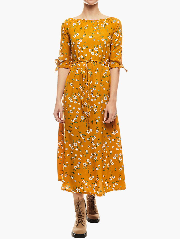 Shop Daily Finery Yellow Floral Dress for Women from MyRunway.co.za